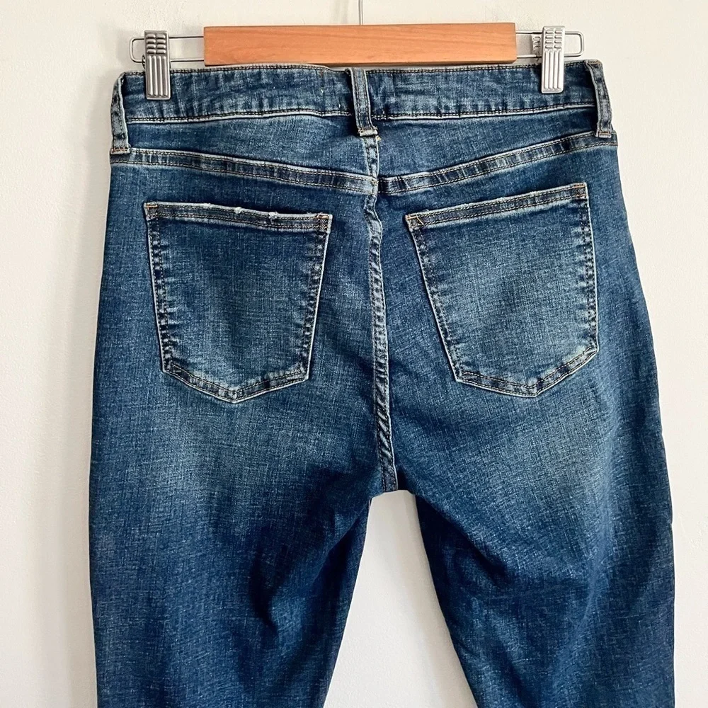 Pistola Distressed Mid Rise Skinny Ankle Cropped Jeans